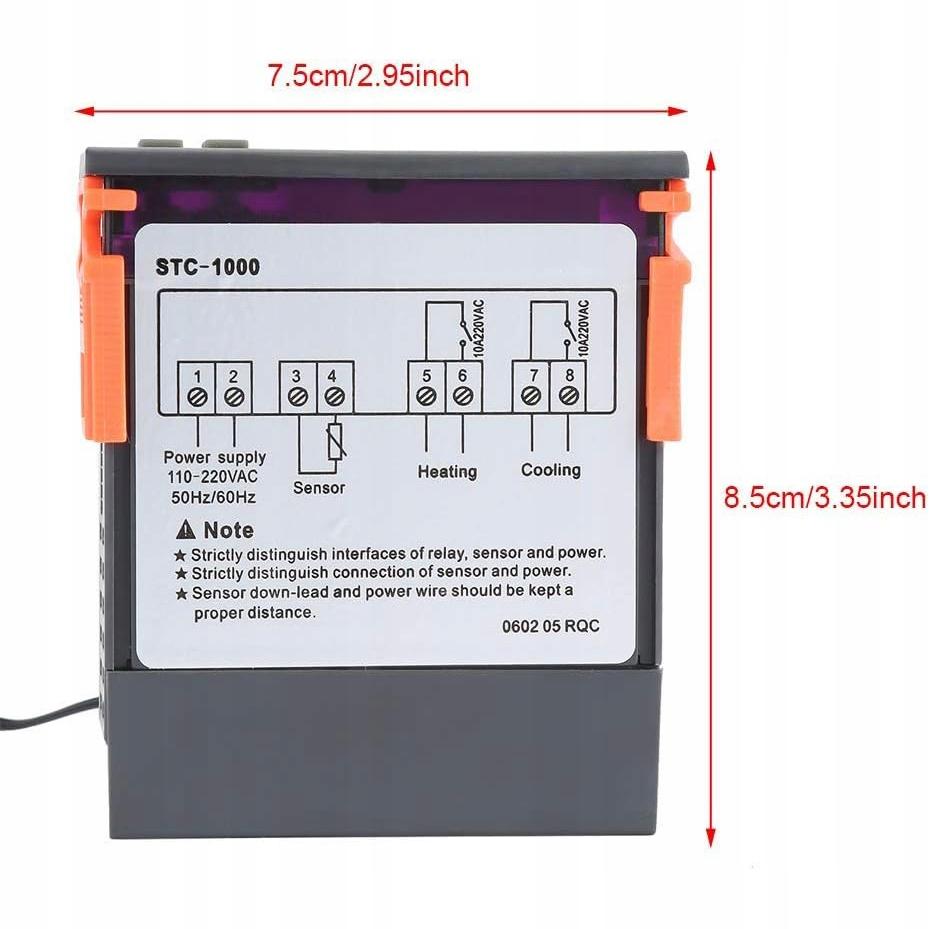 Thermostat Temperature Controller STC-1000 230V with probe