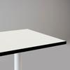 Mange-debout 60 x 60 cm - modèle Round pied blanc blanc chants noir