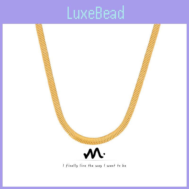 Fashionable French Style Titanium Steel Snake Bone Chain Necklace For Women