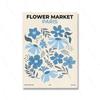 Blue Gallery Wall Art Set Print Blue Flower Market Poster Abstract Canvas Painting Poster Print Pictures For Living Room Decor