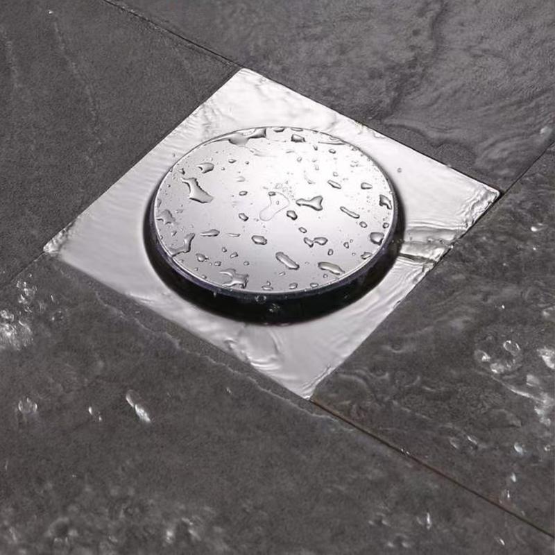 Foot Floor Drain Strainer Bounce Type Square Shower Floor Drain Prevent Backflow Shower Floor Drain Hair Strainer