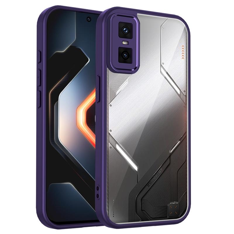 

Прозрачный силиконовый чехол для Infinix GT 30 20 Pro GT30 GT20 Pro PC Задняя крышка TPU Бампер Ударопрочный Прозрачный Чехол для телефона Infinix GT 30 Pro фиолетовый