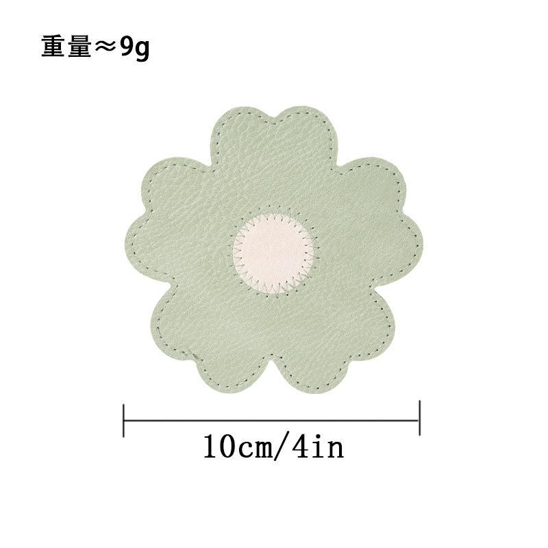 ins spring and summer explosion flower leather placemat thermal insulation waterproof oil-proof thermal insulation mat dining table mat petal coaster