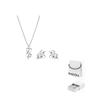 Pandora Design Logo Imitatie Perle Argint 925 Zirconiu Cubic Colier Colier Unisex ZT3130-1