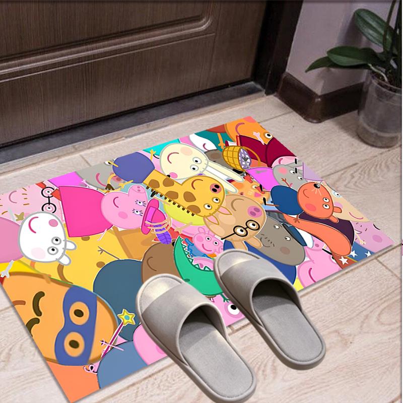 Peppa Pig Pattern Rug, Indoor/Outdoor Mat, for Picnic, Gameroom, Bedroom, Office, Living Room, Home Decor Carpet, Birthday Gift