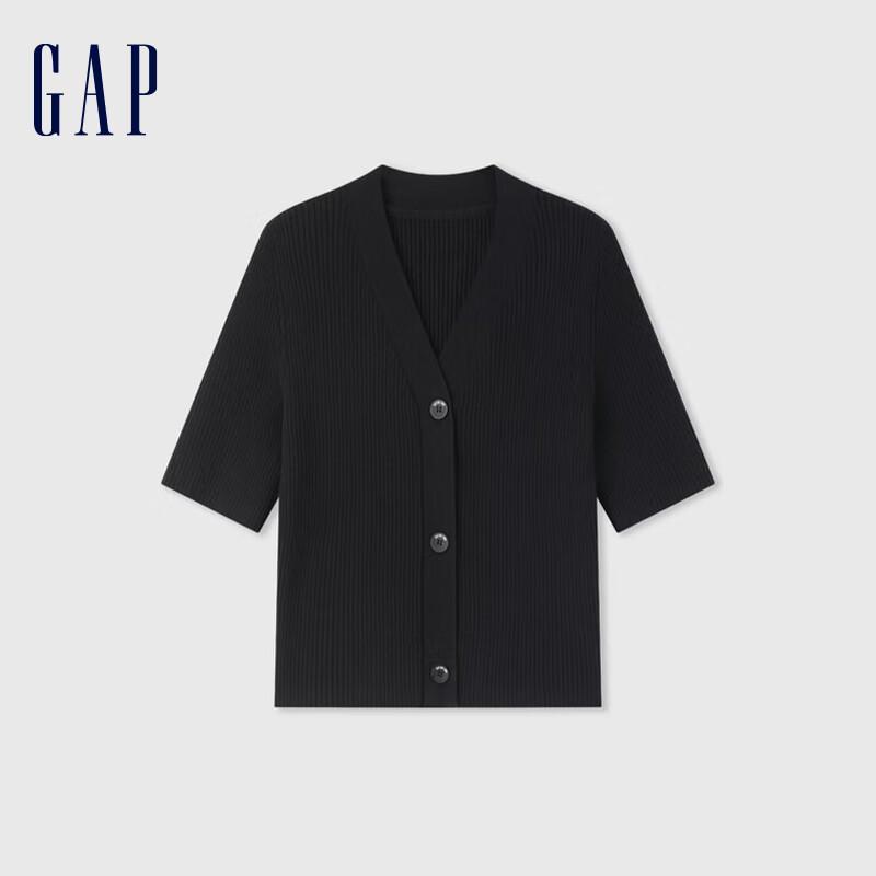 Gap Women's Washable Ribbed Knit Short Sleeve Sweater 638356