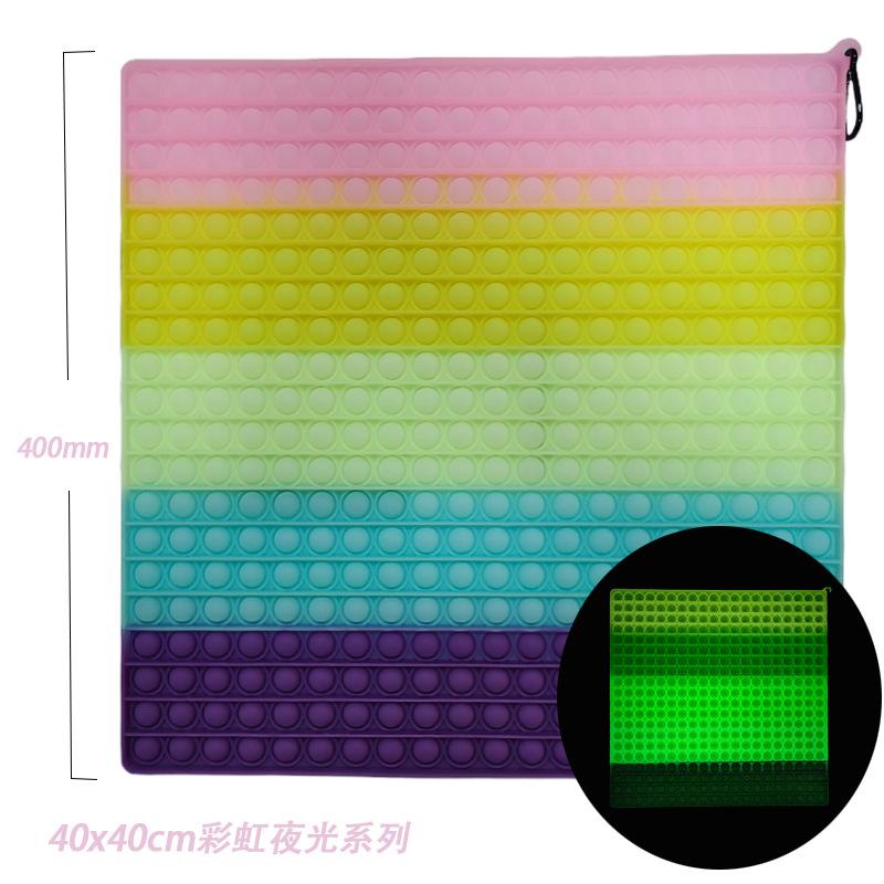 Reusachtige Grote Antistress Push Bubble Regenboog Hart 20-50CM Fidget Speelgoed Groot Simpel Dimmer Figet Speelgoed Kinderen Kuiltje Tie Dye Spel Cadeau