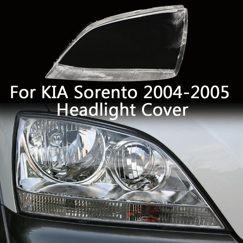 Car Headlamp Lens For Kia Sorento 2004 2005 front Car Headlight Cover Lens Shell Lampcover Lampshade Headlamp Light mask