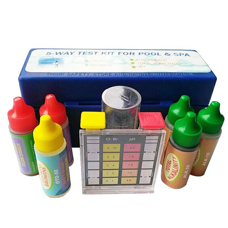 Swimming Pool Water Quality Test Kit: OTO for Residual Chlorine, Acidity, and PH Value Testing.