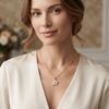 Hypoallergenic Blossom Pendant Necklace Tarnish Resistant Gold Plated Necklace Office Wear