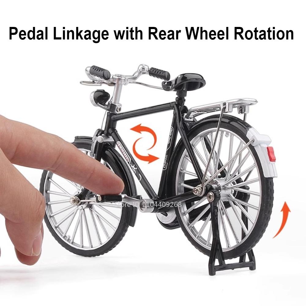 1:8 Scale Retro Bike Mountain Bikes Diecast Model Toy Alloy Rubber Tires Simulation Bicycle Models Collection Gifts for Boys