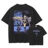 Anime Claymore T-Shirt Clare Miria Vintage Washed Tops Tees Anime Cartoon Harajuku DTG Print Short Sleeve Daily Wear Cool Top
