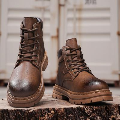 Martin Boots New Winter Mid-lace-up Platform Boots High-top Boots British Retro Short Boots