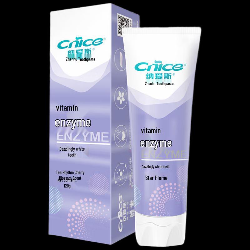 Nice Enzyme Toothpaste, Tea & Cherry Blossom, 2x120g