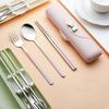 2/3Pcs Camping Portable Tableware Set Bowknot Chopsticks Fork Spoon Set Gift Picnic Dinner Set