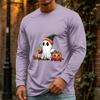 Men's Halloween Long Sleeve Neck Casual Shirt