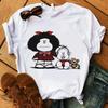 Women's T-shirt Mafalda Cartoon Print T-shirt Ladies Casual Harajuku Graphic T-shirt Short Sleeve Fashion Kawaii Tshirt Female