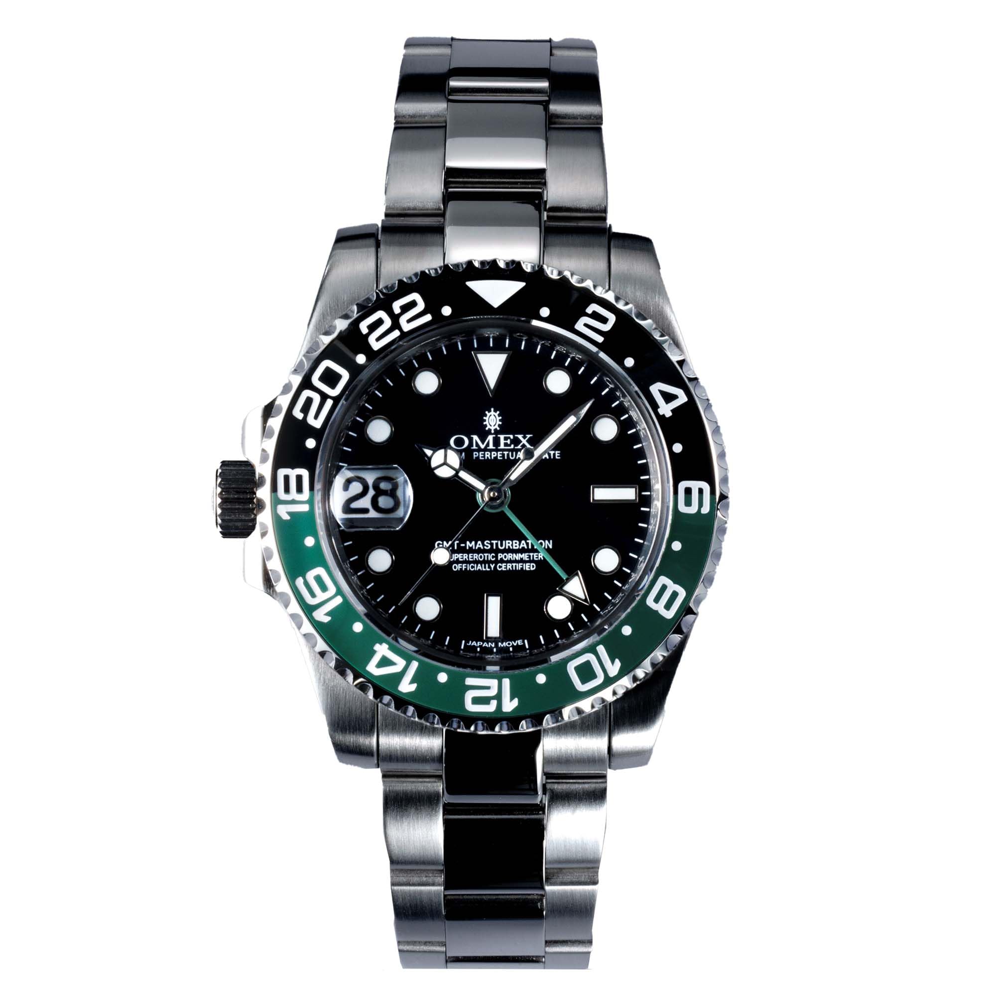 

Годинник OMEX GMT GMT Master B Made in Japan Mechanical Movement Omeco Watch Luxury Watch [OMECO] Men s (Зелений) зелений