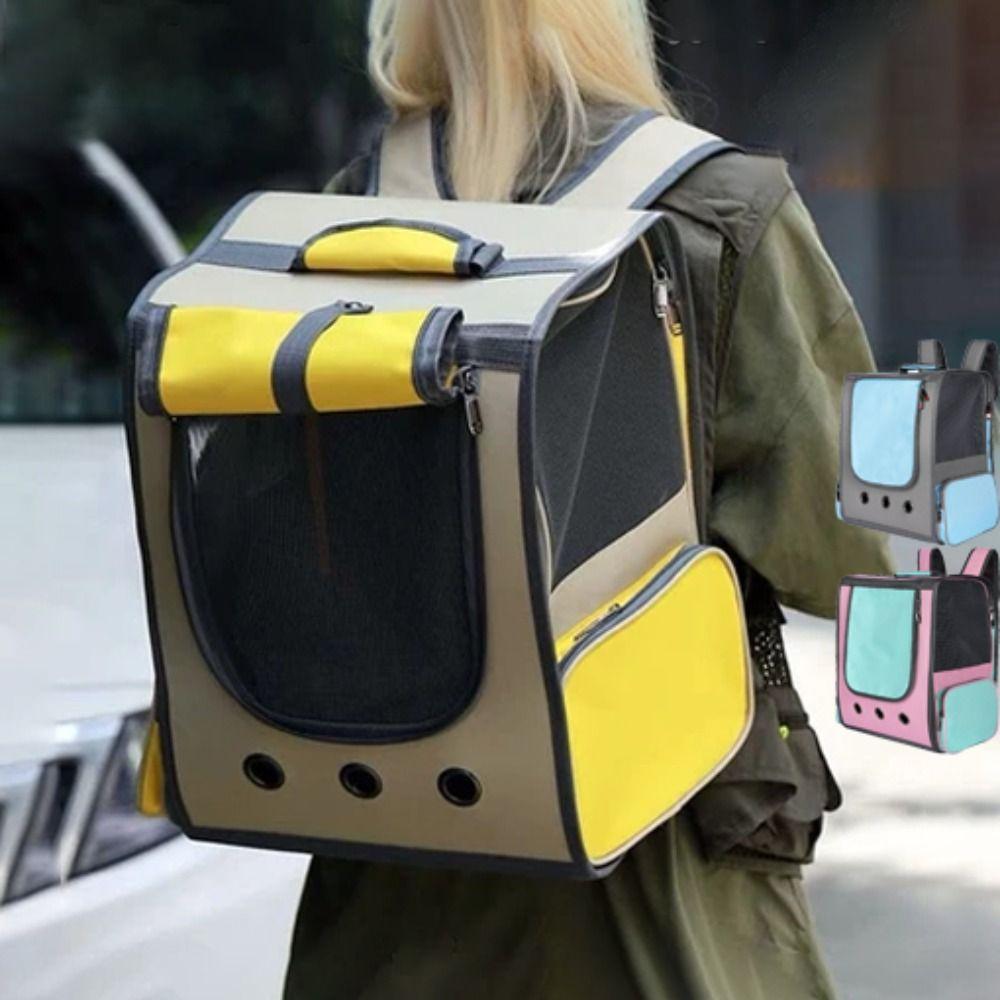 Breathable Cat Carrier Backpack Large Capacity Cat Transport Bag Durable Pet Carrying Bag  Cats