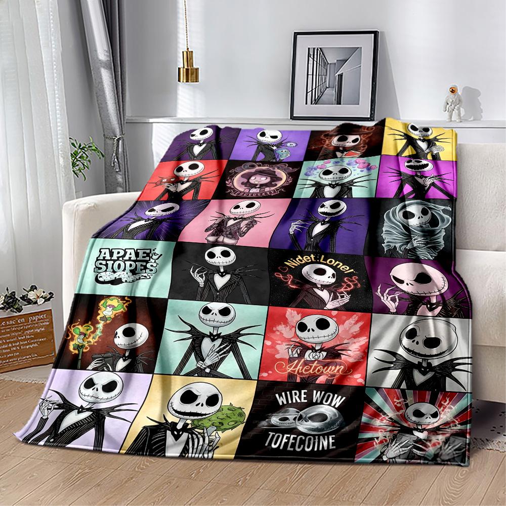 Christmas Nightmare Blanket Durable Comfort Perfect for Couch Picnics Sofa All-Season Use Digital Print Suitable for Gifting Relatives and Friends