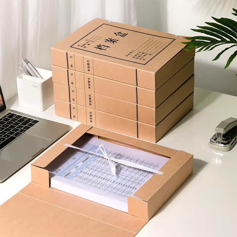 Deli A4 Acid-Free Kraft File Boxes, 20-Pack