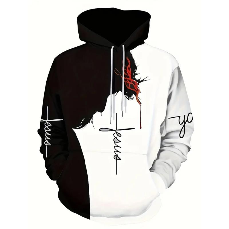 Spring and Autumn Men's Plus Size Fashion Southwest Ethnic Style Comfortable Hoodie