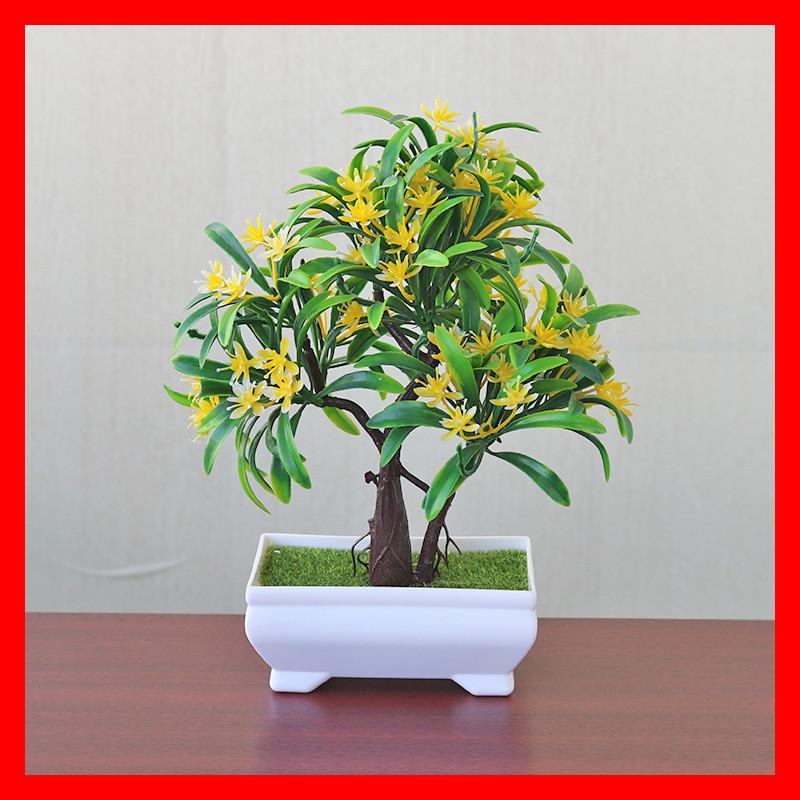 Simulated Multicolor Siraitia Grosvenorii Flower Artificial Green Plant Potting