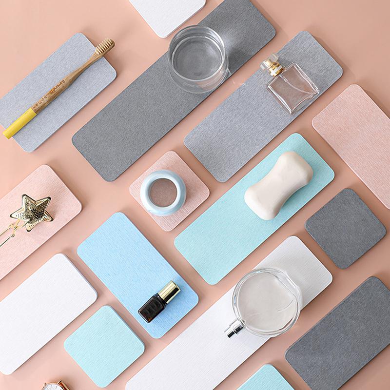 Home Diatomite Mat Water Absorbing Pad Heat Resistant Coaster Diatomaceous Slip