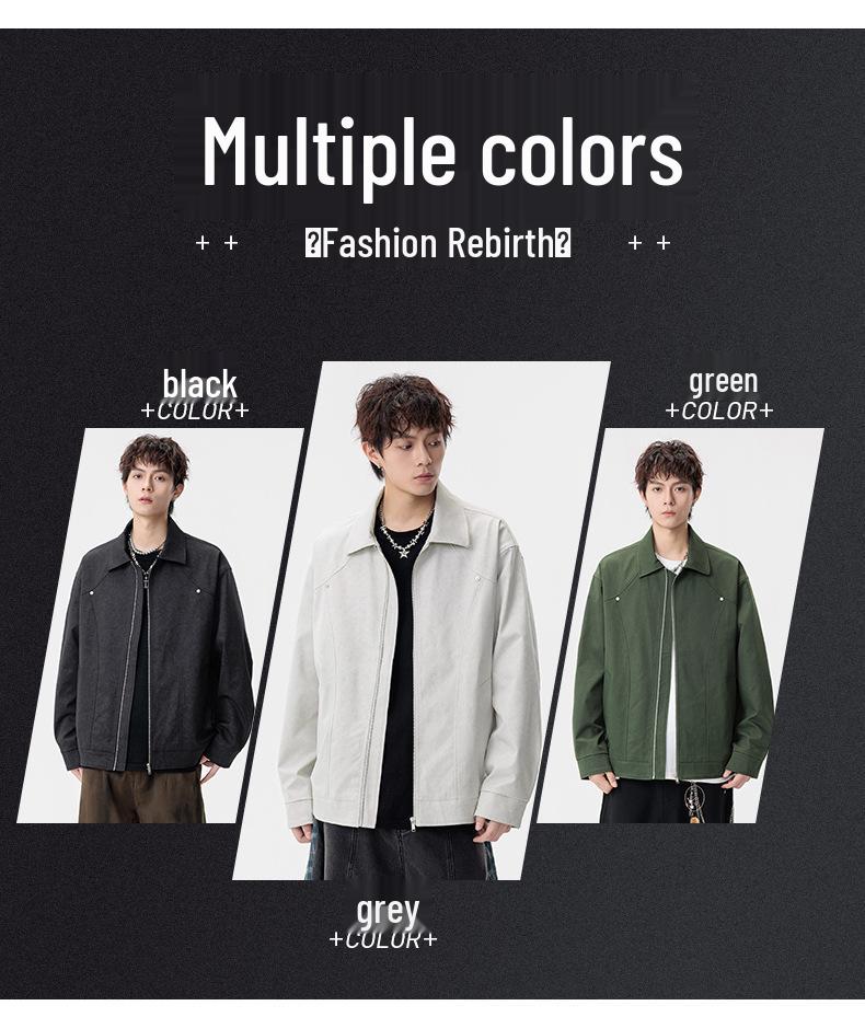 Men's Trendy Lapel Jacket: Spring & Autumn Plus Size Casual Outerwear