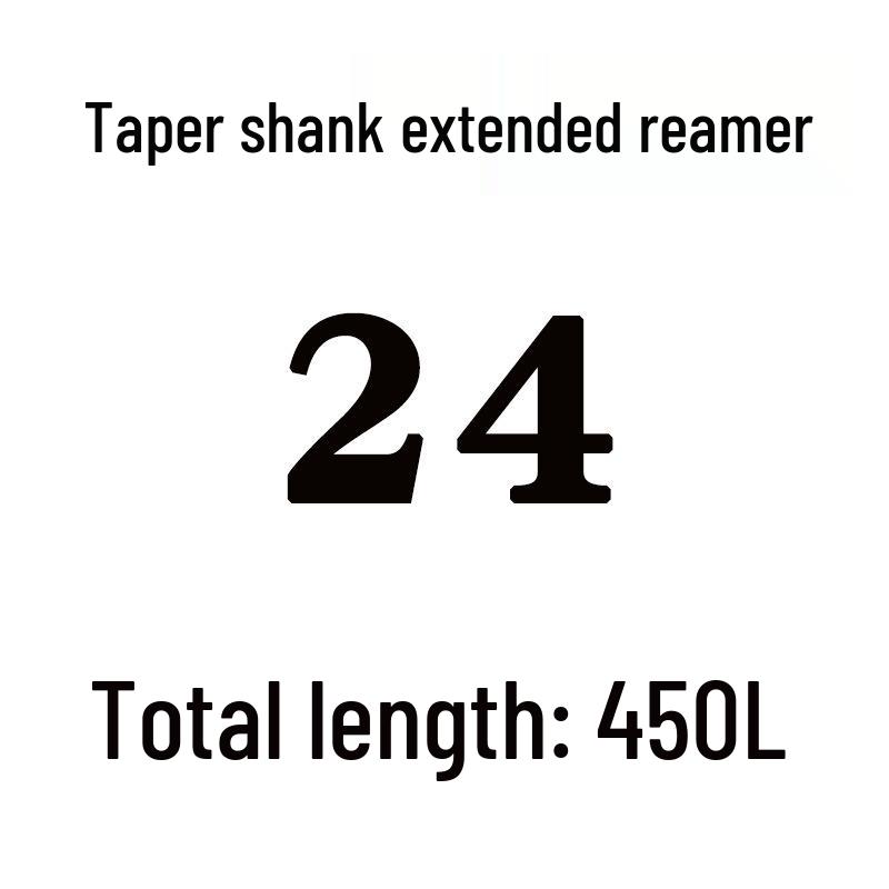 Extra Long High-Speed Steel Taper Shank Machine Reamer for Deep Holes, Sizes 16, 18, 20, 22, 24, 25, 30, 40
