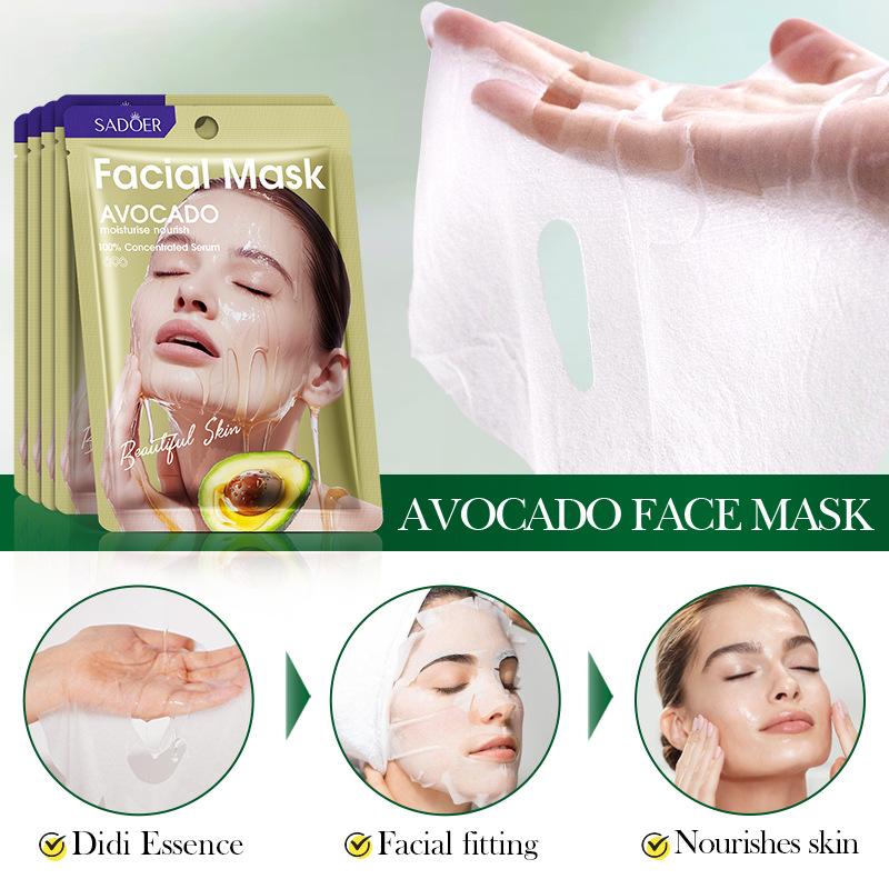 3pcs Avocado Plant Mask 25ml Deep Hydrating Moisturizing Moisturizing Mask Skin Care Products
