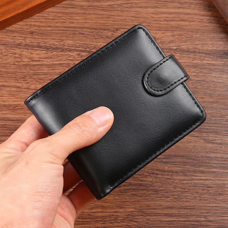 Men's Vintage PU Leather Wallet with Multi-Card Slots and Zipper Coin Pocket