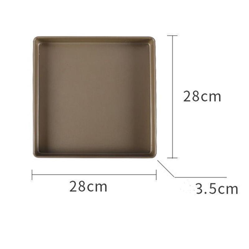

Квадратная форма для выпечки торта, утолщенный поднос для еды, антипригарный органайзер из углеродистой стали, форма для пирога, пиццы, хлеба, печенья, кухонные инструменты для выпечки золотой