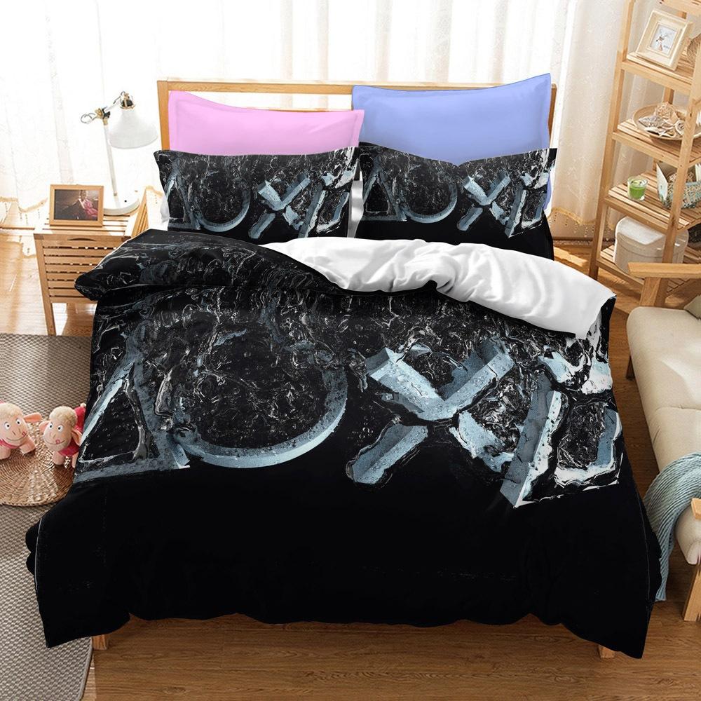 Bedding Kit, Game Console Symbol Series Size Three-Piece Quilt Cover