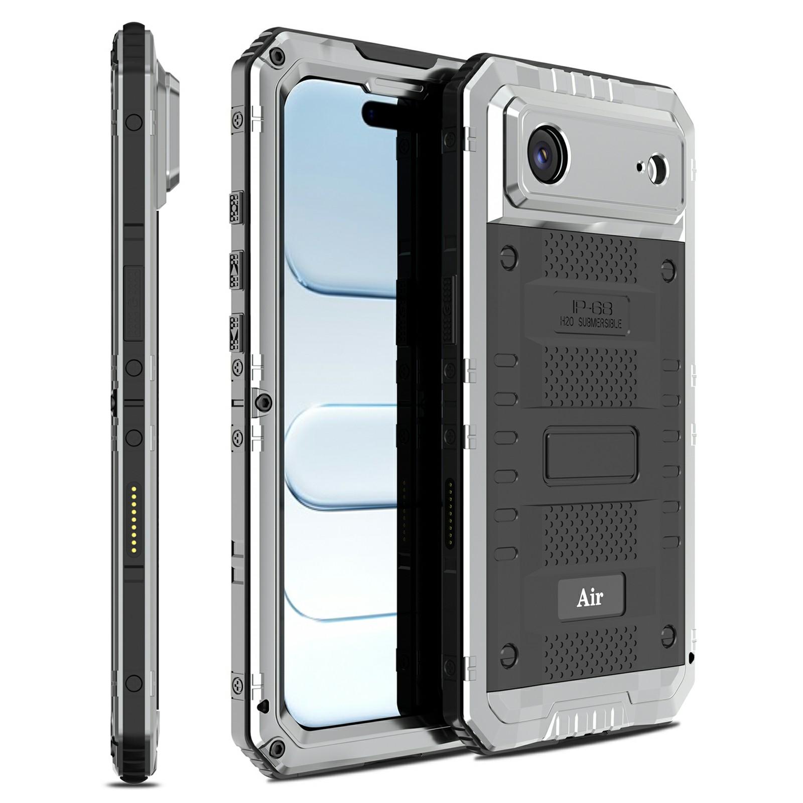 IP68 Waterproof Phone Case for iPhone Air Metal + Silicone Cover with Screen Protector