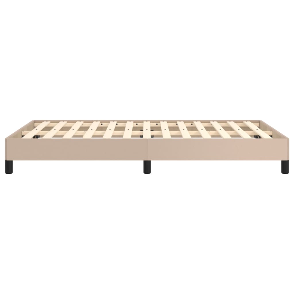 Bed Frame Without Mattress Cappuccino Brown 120 X 190 Cm Faux Leather