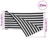 Vidaxl Siatka Cieniująca, Antracytowo-Biała, 1,5X25 M, Hdpe, 195 G/M²