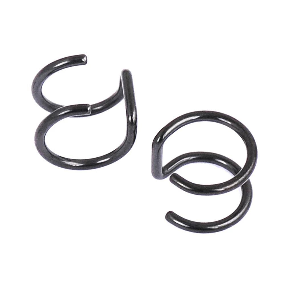 2 PCS New Punk Rock Ear Clip Cuff Wrap Earrings No Piercing-Clip Hollow Out U Pattern Statement Fashion Jewelry Gifts