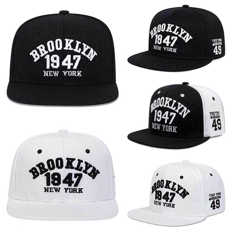 2026 Chapéu de Beisebol Simples Criativo Novo BROOKLYN 1947 Bordado para Uso Externo Diário Casual Chapéu com Aba Reta Chapéu Fashion Hip Hop