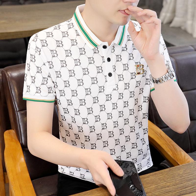 Herre Sommer 2024 Casual Krage Polo T-skjorte - Løs Passform, Kortermet