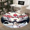 1pc Demon Slayer Tanjiro Kamado Round Carpet - Anime Cartoon Design Office Chair Mat Non-Slip Rug for Home Decor Living