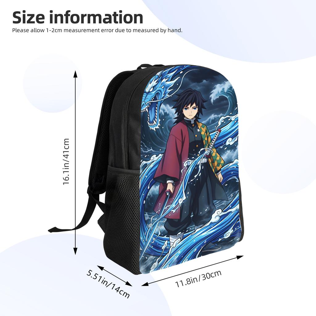 Kamado Tanjiro Backpack Boy Girl Demon Slayered Large Backpacks Polyester Funny School Bags Travel Designer Rucksack