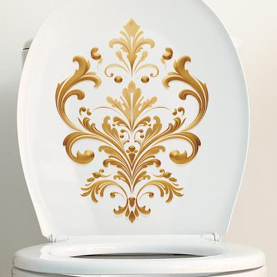 Patterned Toilet with Bathroom Bathroom Home Decoration Wall Sticker