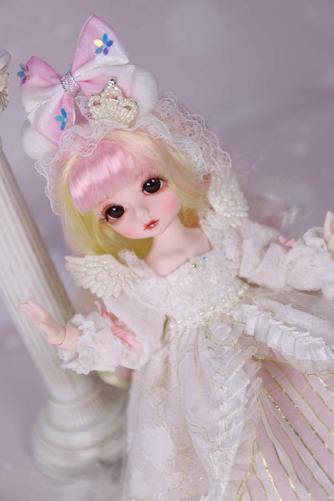 ICY Fortune Days 1/6 28cm BJD Doll, 28 Spherical Jointed Doll with Full Set of Clothes and Shoes, Best Gift for Girls 6+ (White Angel)