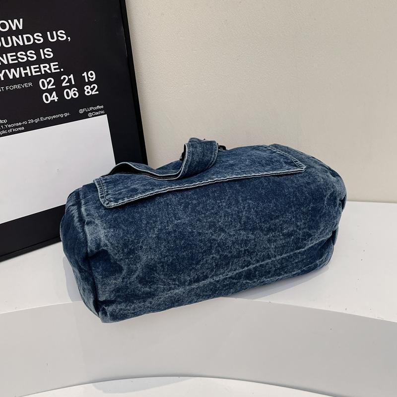 Men's Denim Bag Women's Large Capacity Lightweight Messenger Bag Student School Bag Crossbody Bag