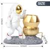 Astronaut Pen Pencil Holder with Phone Stand Resin Spaceman Pencil Holder Desk Pen Holder Organizer Decorative Accessories Suitable Office Classroom