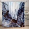 Abstract Pink Marble Shower Curtain Set Gold Textured Modern Geometric Ink Art Bathroom Decor Door Rug Bath Mat Toilet Lid Cover