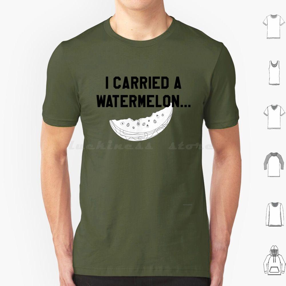 I Carried A Watermelon Black Text T Shirt Big Size 100 Cotton Dirty Dancing Watermelon Johnny Castle Baby Dancing 80s