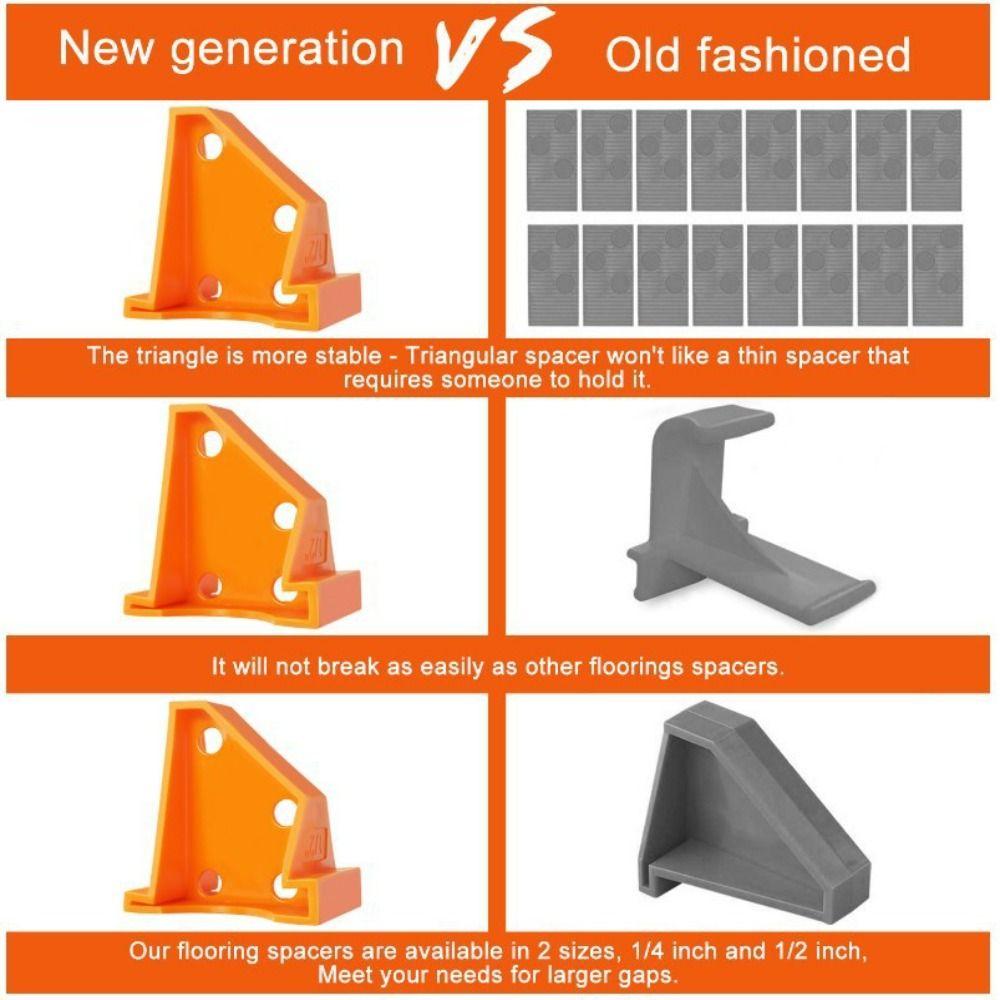 20Pcs Removable Triangle Flooring Spacer Laminate Floor Mounting  Gasket  Construction