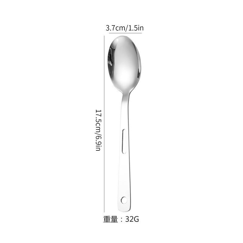 Stainless steel knife, fork and spoon 7-piece set, scroll-type storage bag, camping portable tableware